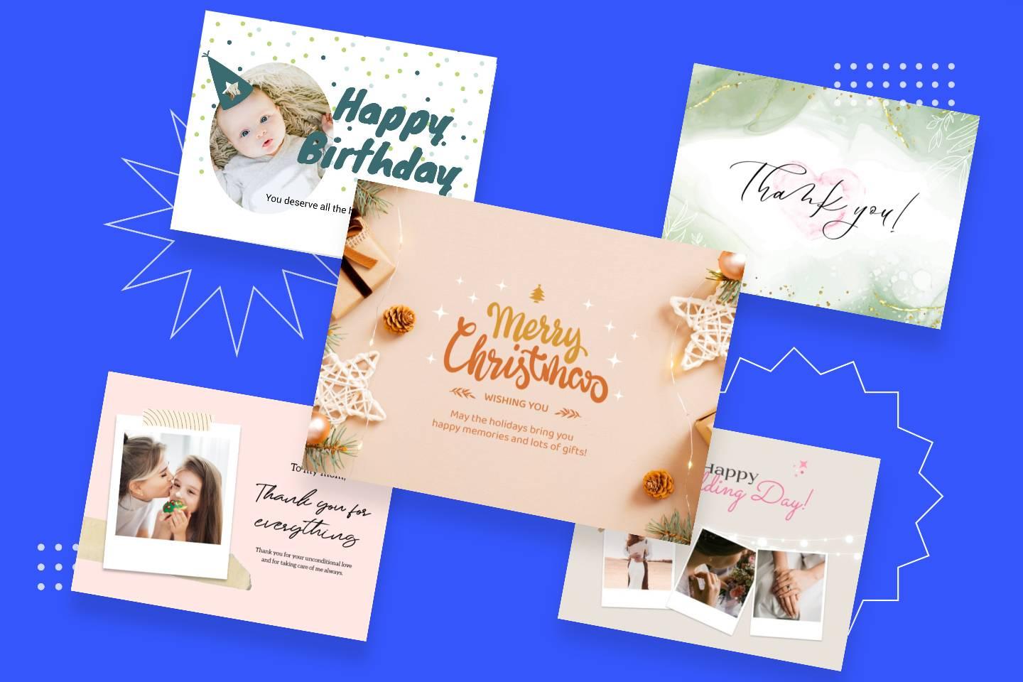 Make a card online easily with Fotor's free card maker