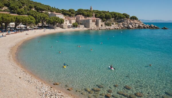 Loisirs aquatiques argelès : eaux cristallines, plages de galets avec le camping argelès vacances