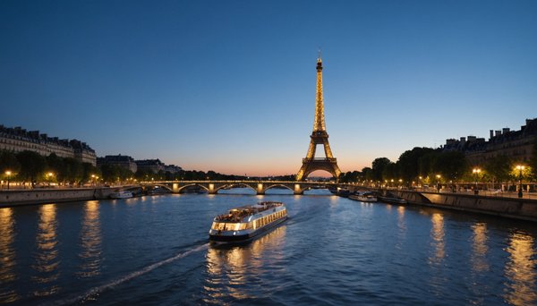 Où voir la tour eiffel scintiller depuis un bateau ?